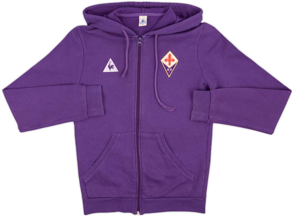 2016-17 Fiorentina Le Coq Sportif Zipped Hooded Sweat Top - 6/10 - (XS)