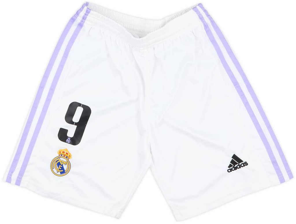 2022-23 Real Madrid Home Shorts #9 - 10/10 - (S)