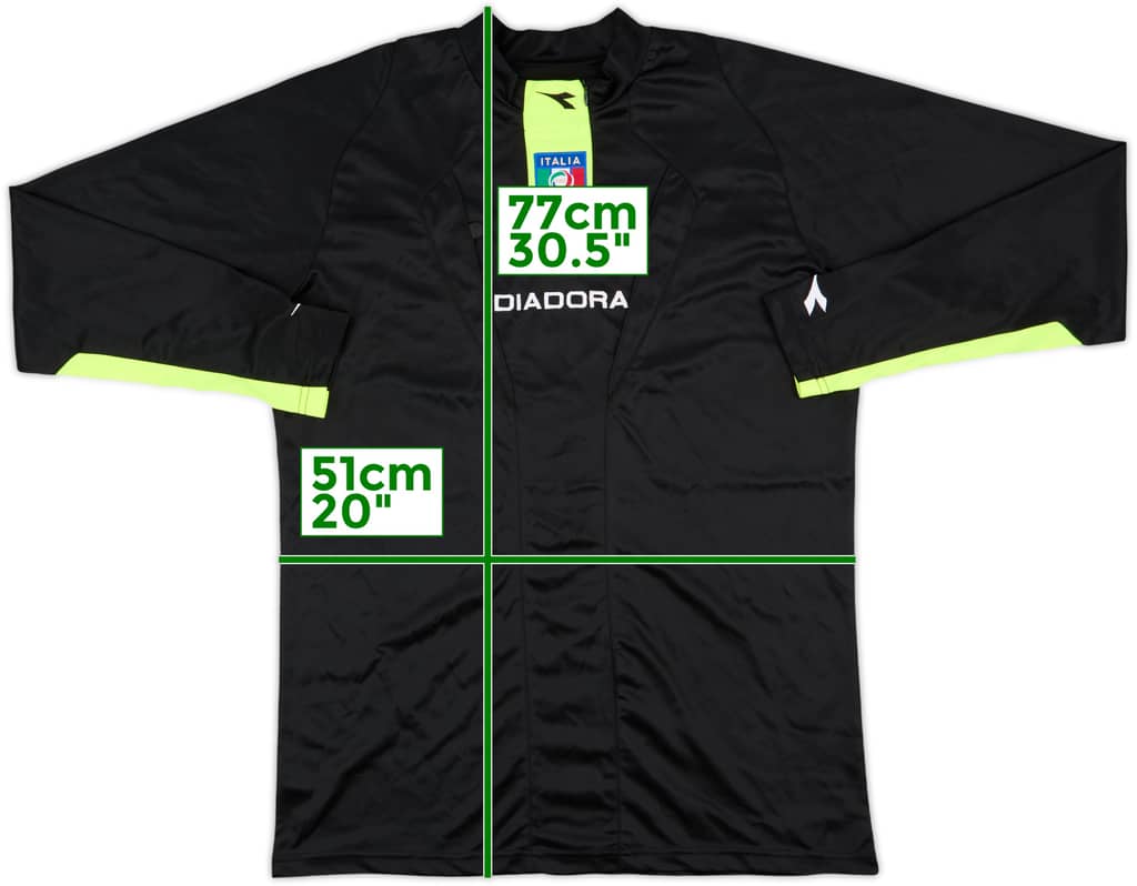 2009-10 Italy FIGC Diadora Referee L/S Shirt - 9/10 - (M)