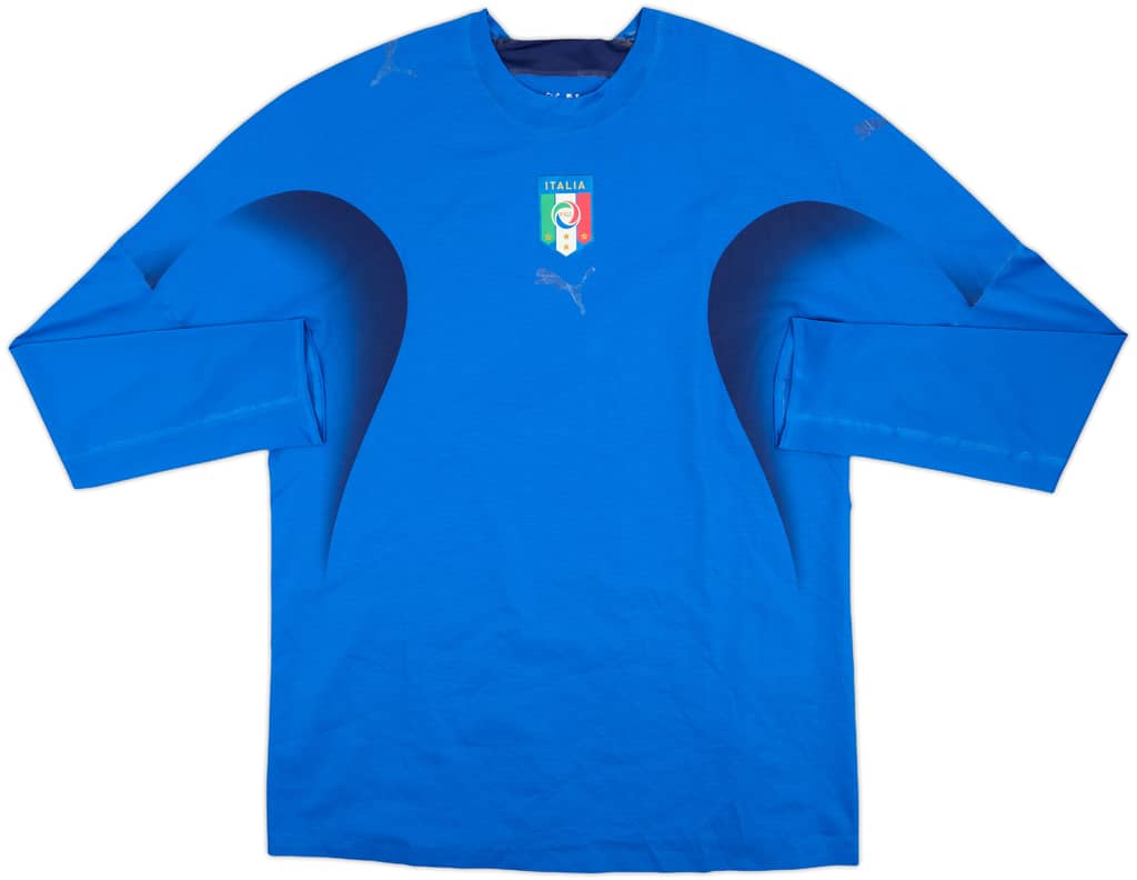 2006 Italy Player Issue Home L/S Shirt - 5/10 - (XL)
