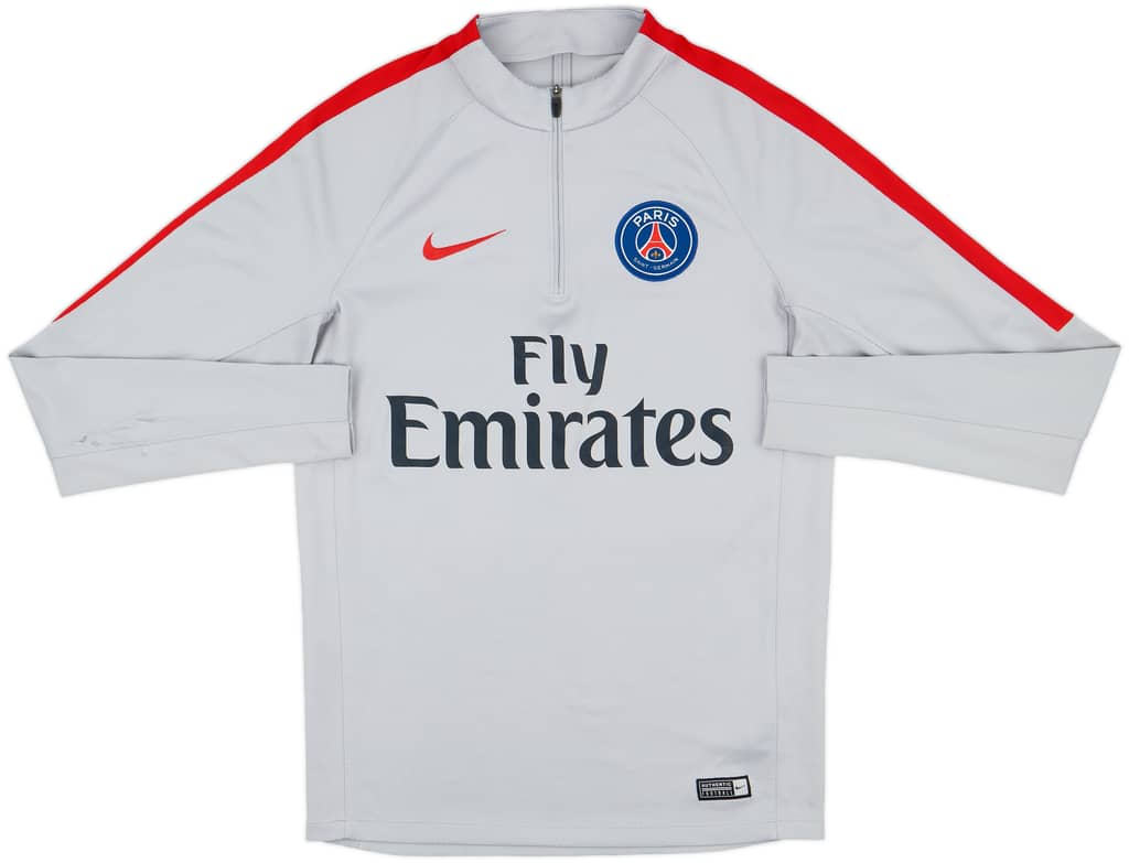 2017-18 Paris Saint-Germain Nike 1/4 Zip Training Top - 8/10 - (S)