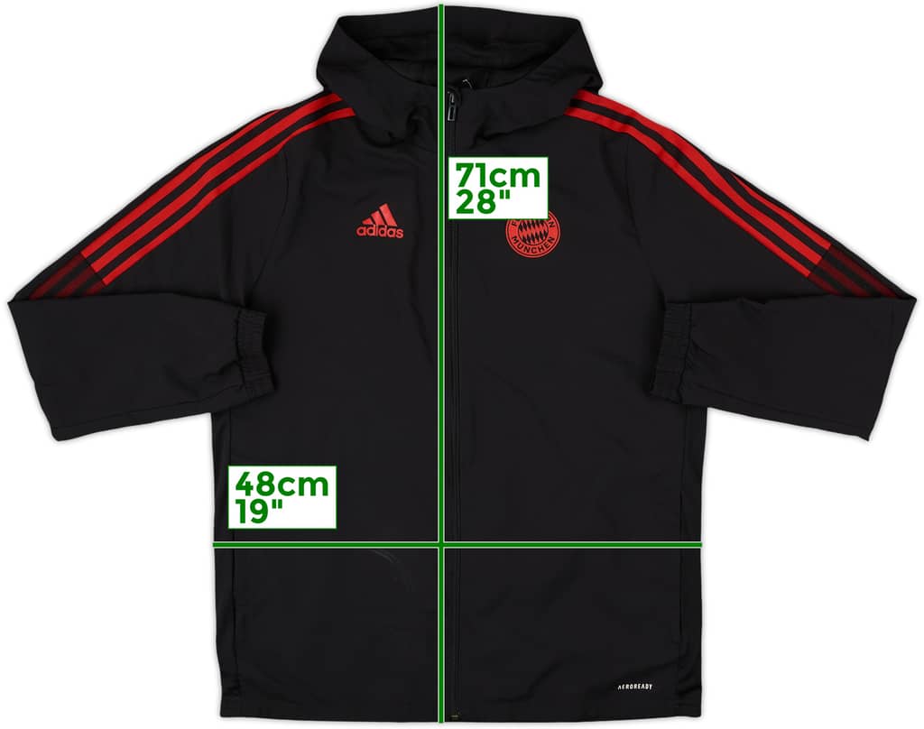 2021-22 Bayern Munich adidas Hooded Track Jacket - 8/10 - (XL.Boys)