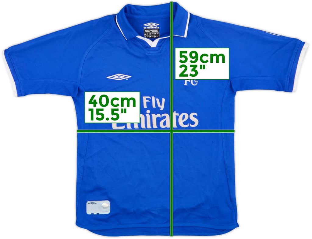 2001-03 Chelsea Home Shirt - 9/10 - (S.Boys)