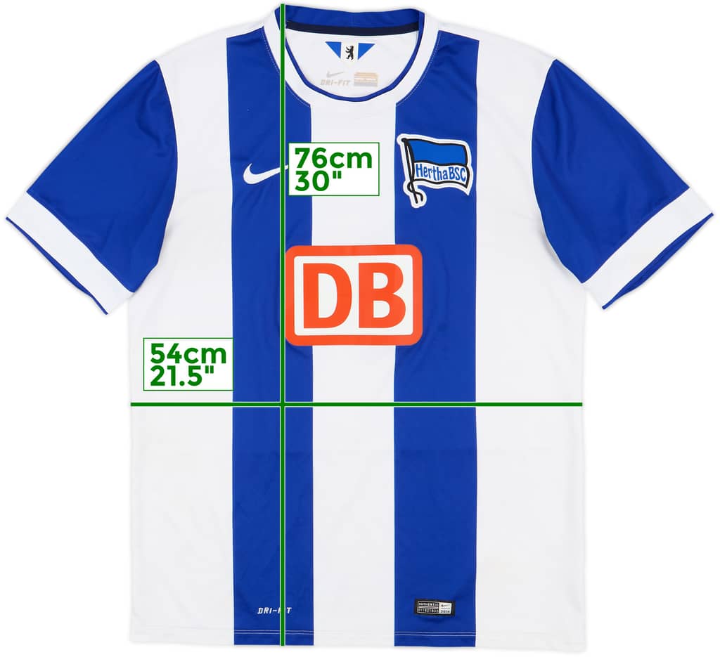 2014-15 Hertha Berlin Home Shirt - 9/10 - (L)