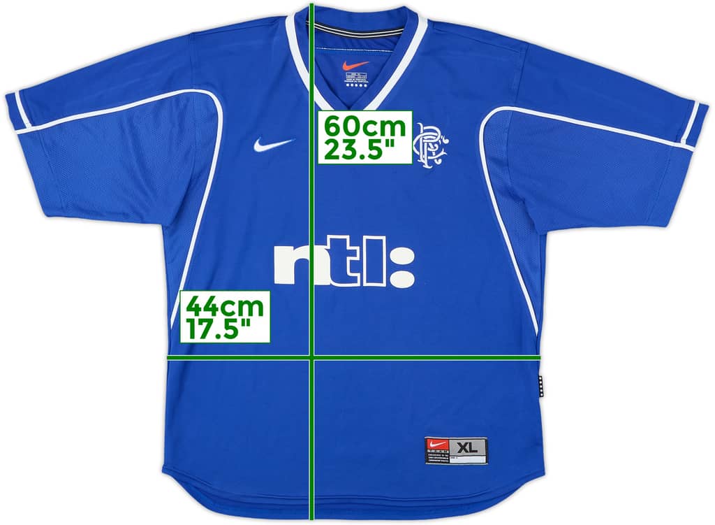 1999-01 Rangers Home Shirt - 8/10 - (XL.Boys)