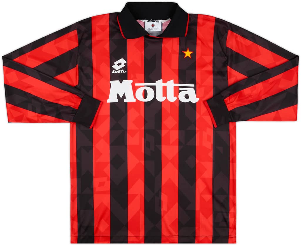 1993-94 AC Milan Home L/S Shirt - 8/10 - (L)