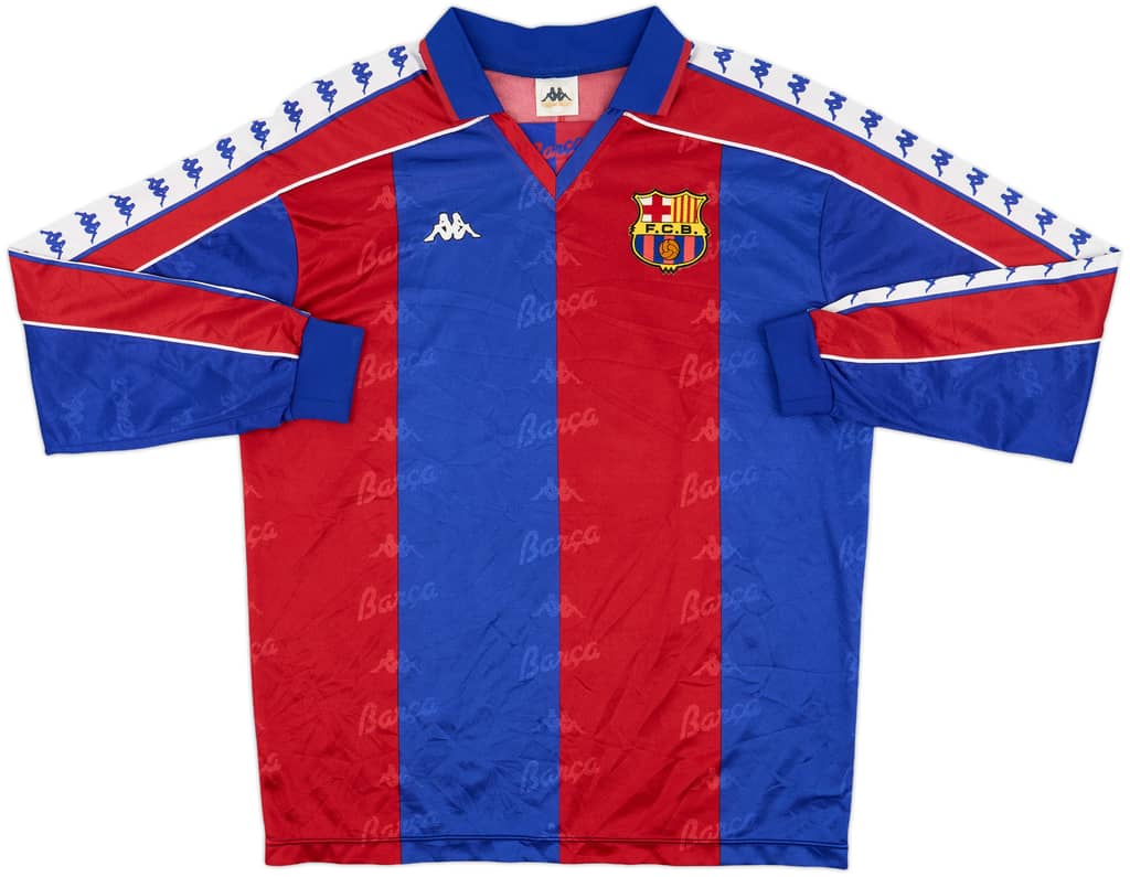 1992-95 Barcelona Home L/S Shirt - 9/10 - (L)