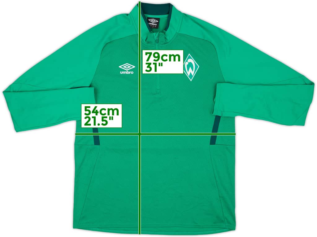 2019-20 Werder Bremen Umbro 1/4 Zip Training Top - 8/10 - (L)