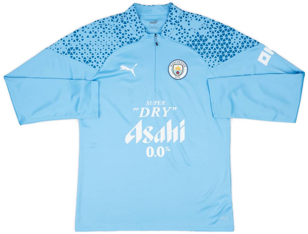 2023-24 Manchester City Player Issue 1/4 Zip Training Top - As New