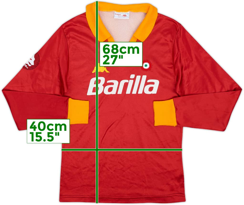 Camiseta L/S de local del Roma 1984-85 - 8/10 - (L. Niños)