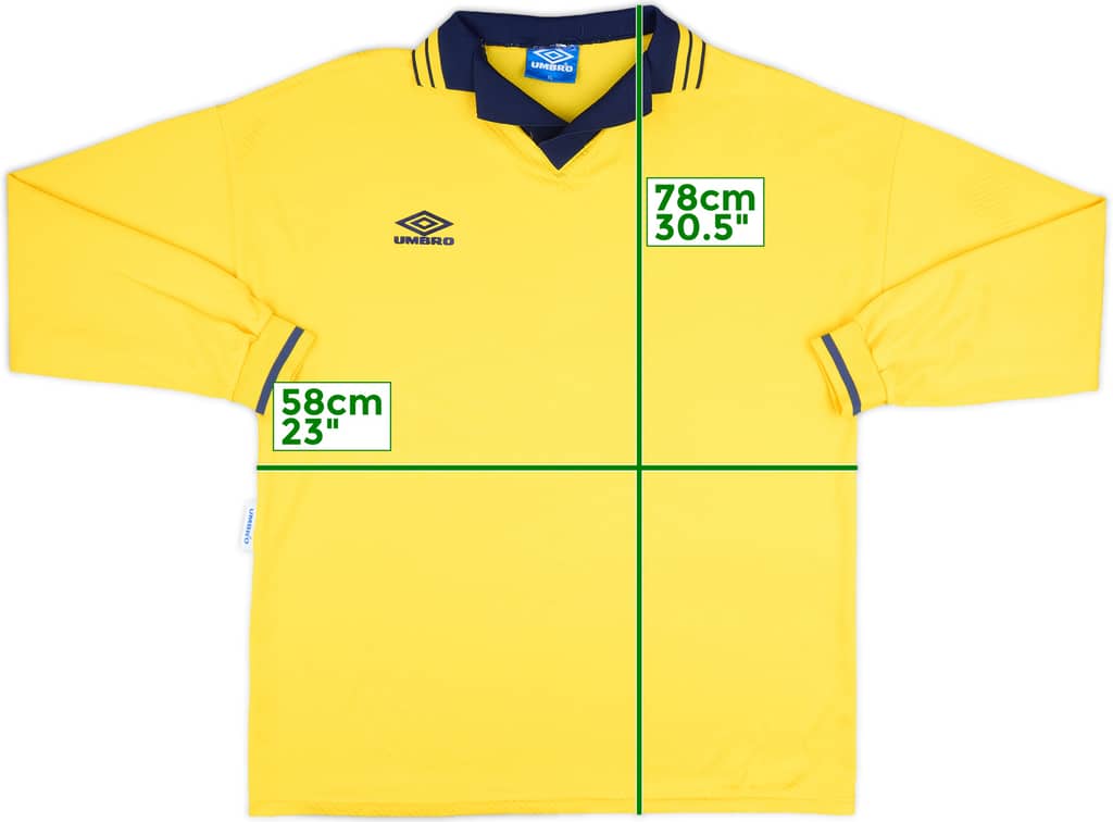 1990s Umbro Template L/S Shirt - 9/10 - (XL)