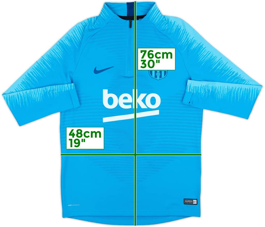 2019-20 Barcelona Nike Vaporknit 1/4 Zip Training Top - 9/10 - (M)