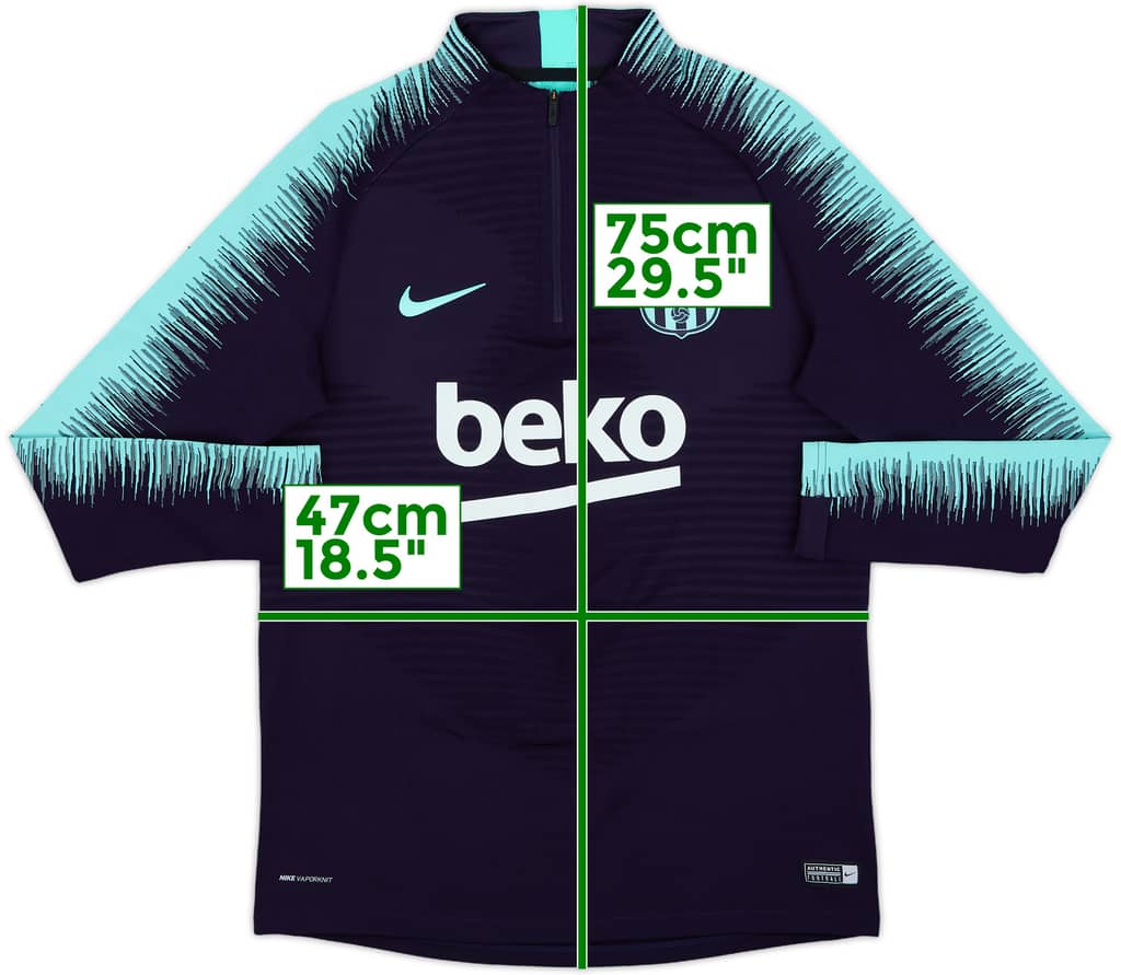 2018-19 Barcelona Nike Vaporknit 1/4 Zip Drill Top - 10/10 - (M)