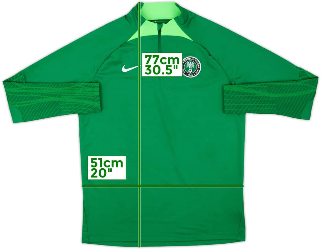 2022-24 Nigeria Nike 1/4 Zip Drill Top - 10/10 - (L)