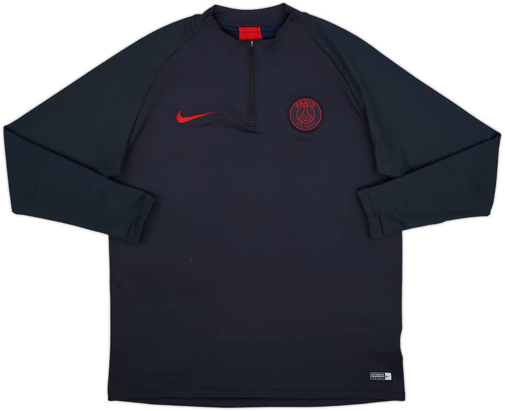 2019-20 Paris Saint-Germain Nike 1/4 Zip Drill Top - 10/10 - (XL)
