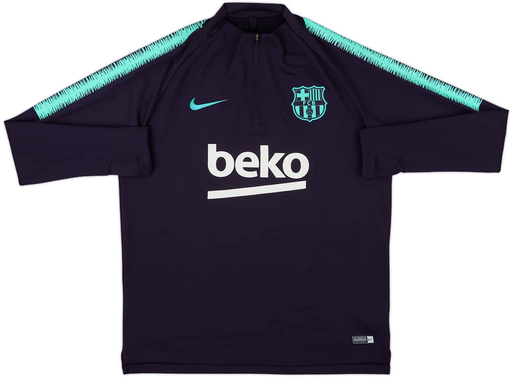 2018-19 Barcelona Nike 1/4 Zip Drill Top - 9/10 - (L)