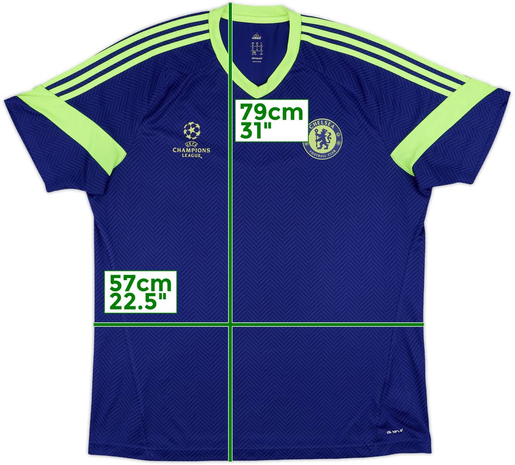 2014-15 Chelsea CL adidas Training Shirt - 9/10 - (XL)