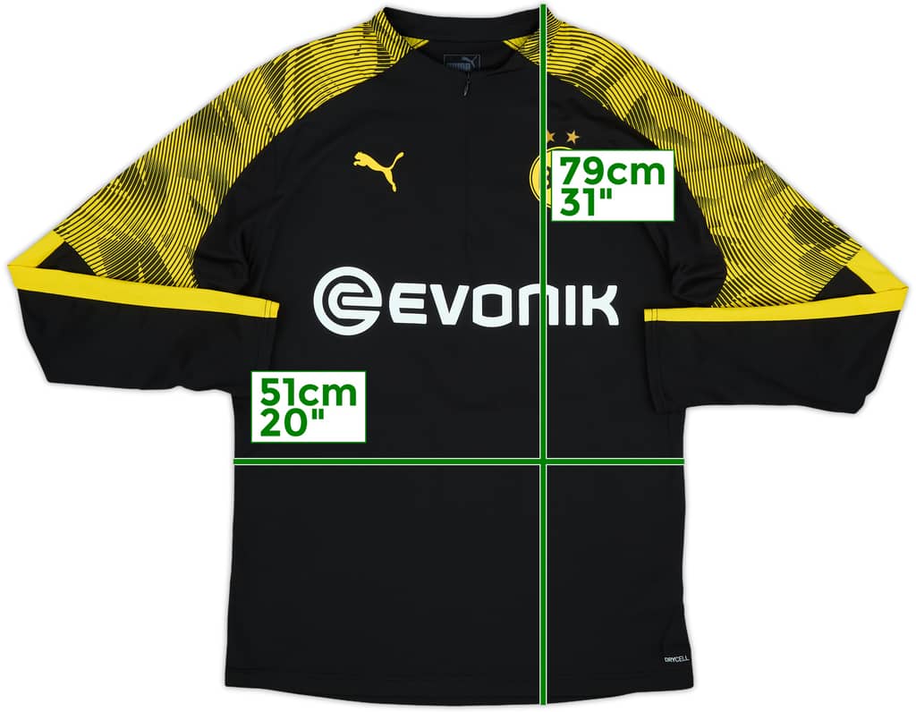 2019-20 Borussia Dortmund Puma 1/4 Zip Drll Top - 8/10 - (L)