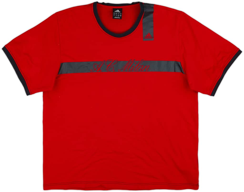 2004-05 AC Milan adidas Cotton Tee - 8/10 - (L)