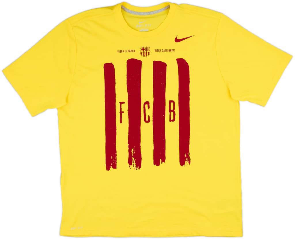 2014-15 Barcelona Nike Cotton Tee - 9/10 - (XL)