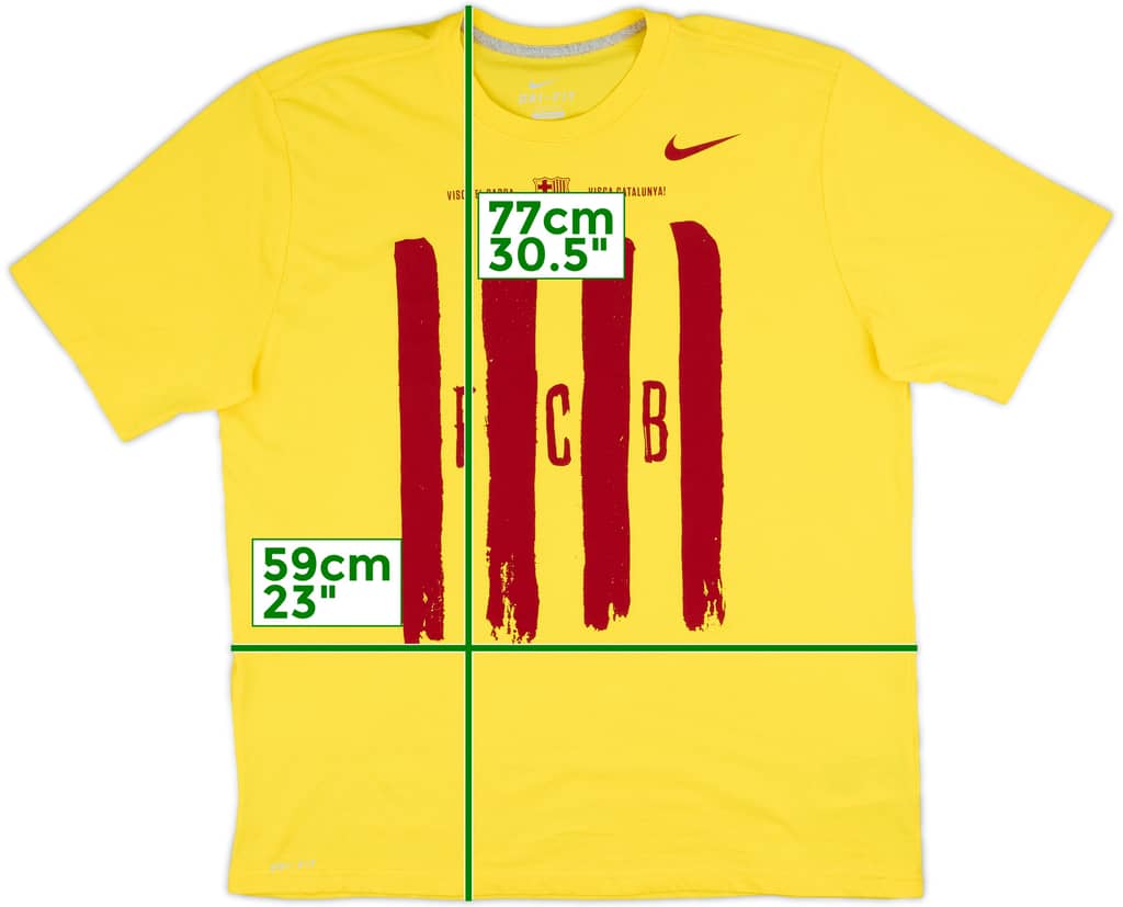 2014-15 Barcelona Nike Cotton Tee - 9/10 - (XL)