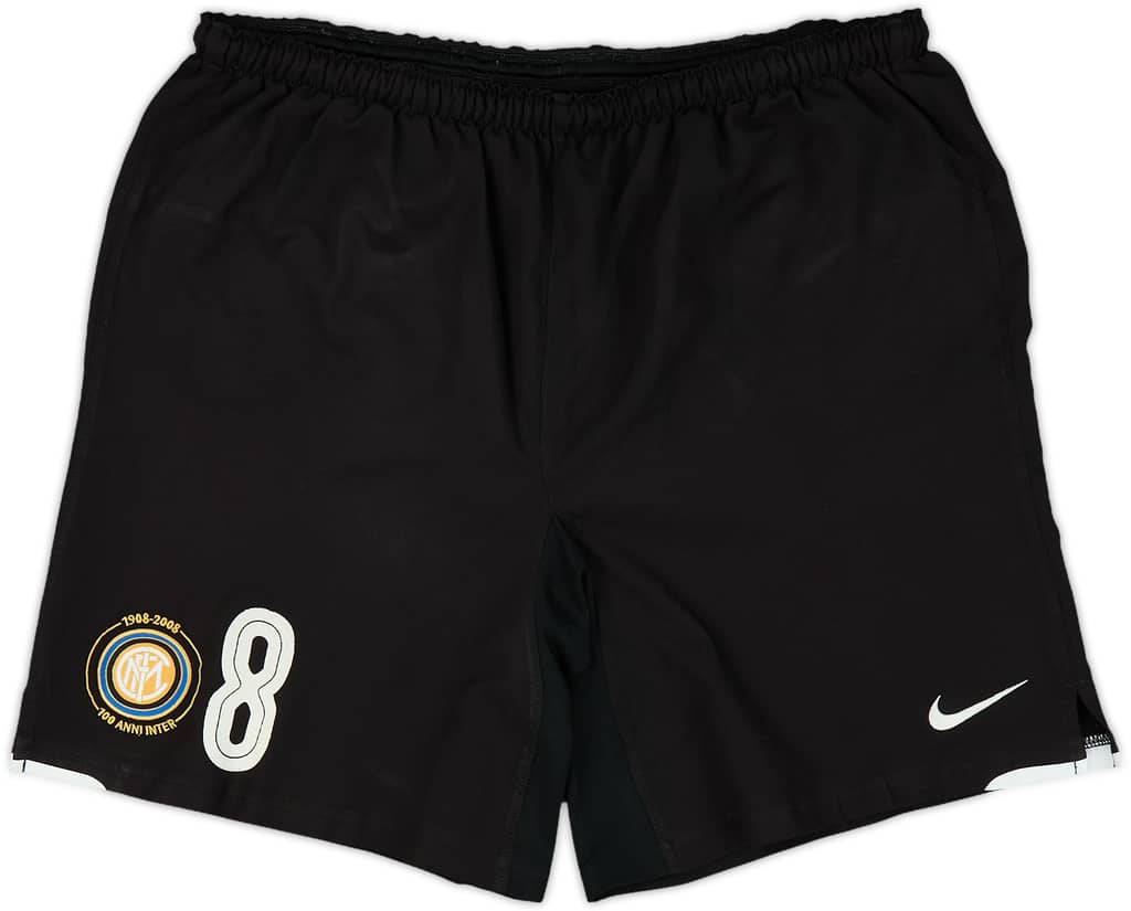 2007-08 Inter Milan Player Issue Centenary Away Shorts #8 - 7/10 - (M)