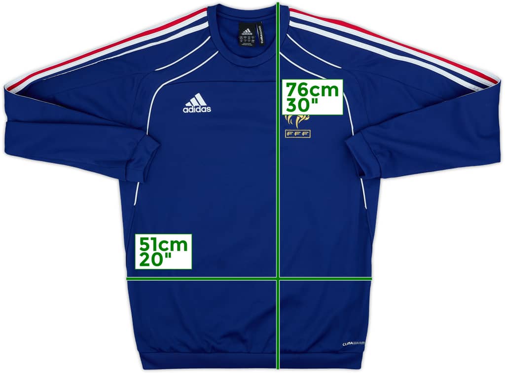 2009-10 France adidas Sweat Top - 8/10 - (M/L)