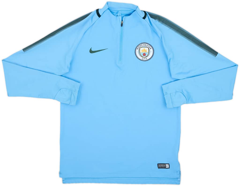 2017-18 Manchester City Nike 1/4 Zip Drill Top - 10/10 - (S)