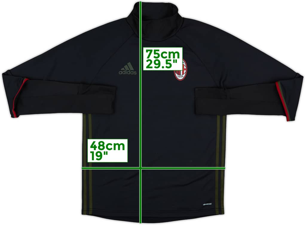 2016-17 AC Milan adidas Drill Top - 8/10 - (S)