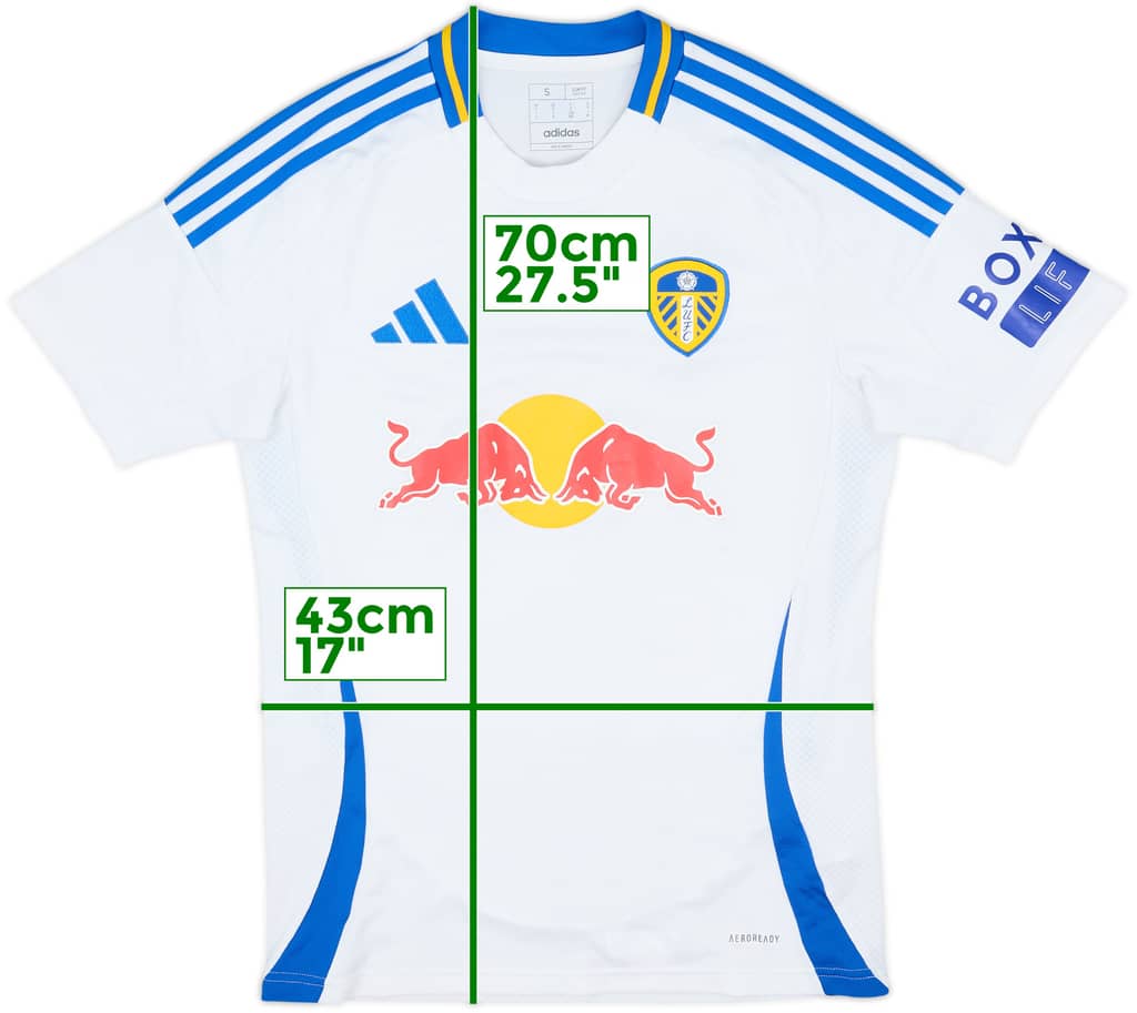 2024-25 Leeds Home Shirt - 8/10 - (S)