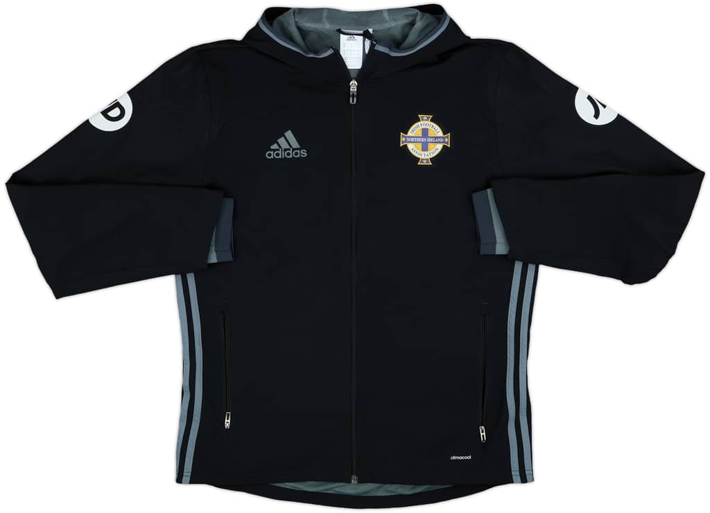 2016-17 Northern Ireland adidas Hooded Track Jacket - 8/10 - (M)