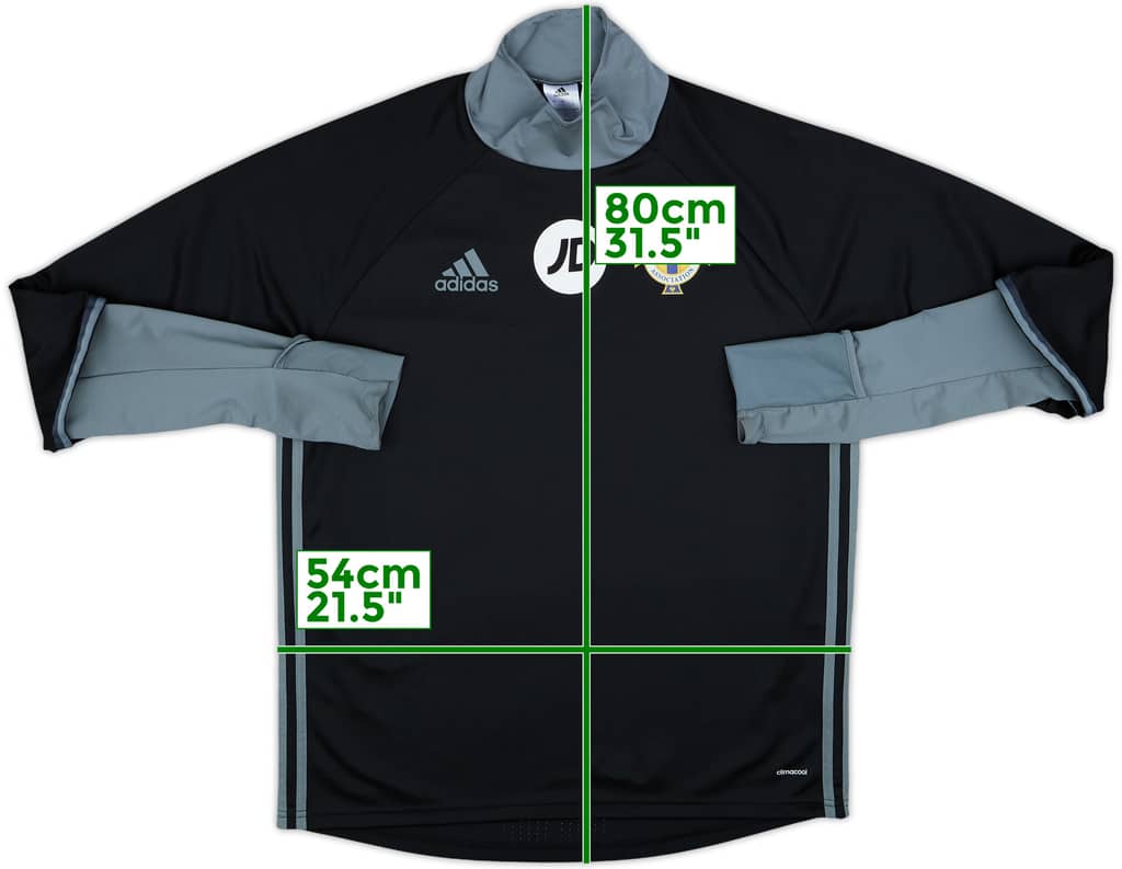 2016-17 Northern Ireland adidas Drill Top - 10/10 - (L)