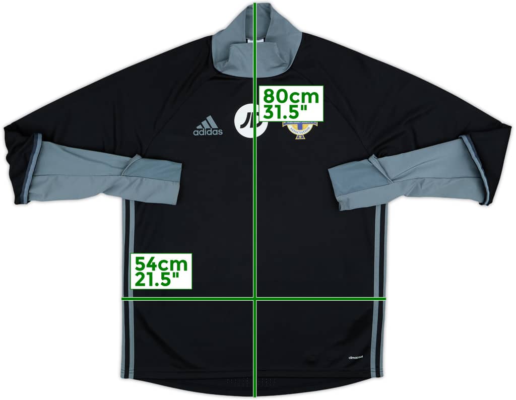 2015-16 Northern Ireland adidas Drill Top - 8/10 - (L)