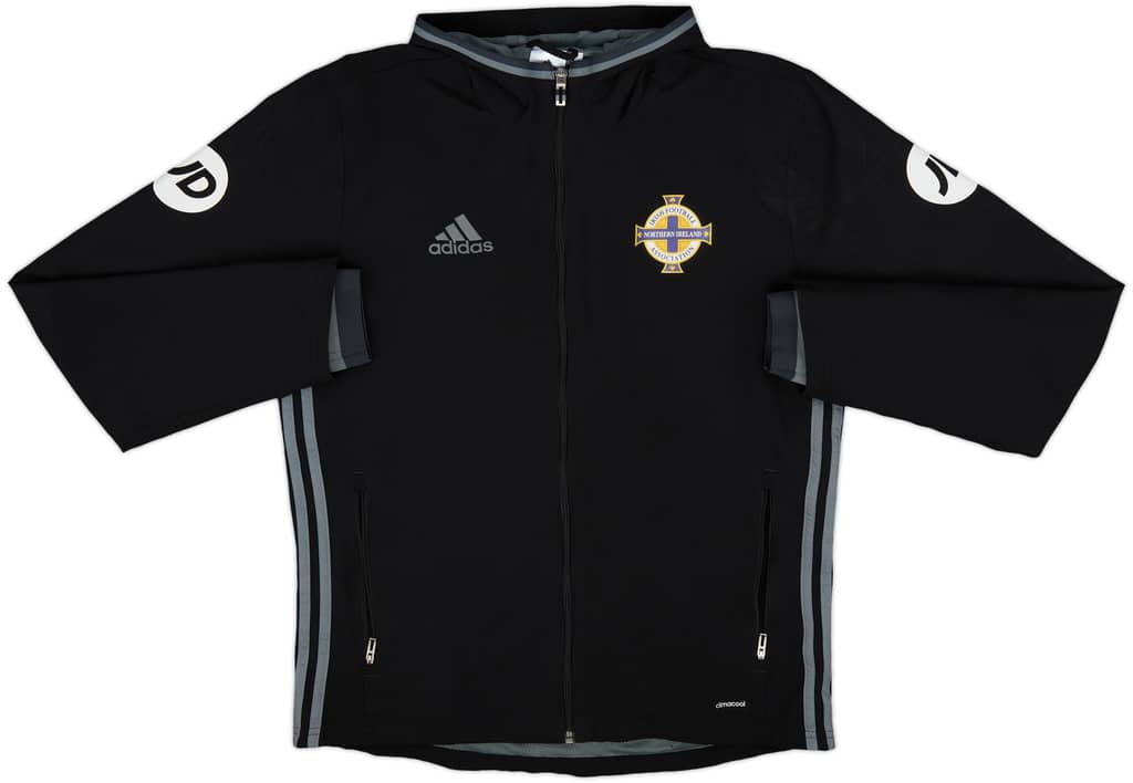 2016-17 Northern Ireland adidas Hooded Track Jacket - 8/10 - (M)
