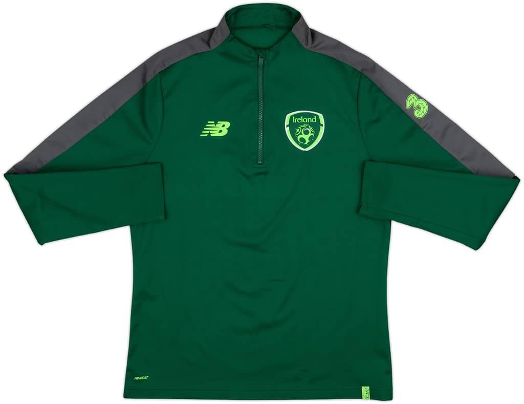2017-18 Ireland New Balance 1/4 Zip Training Top - 8/10 - (M)