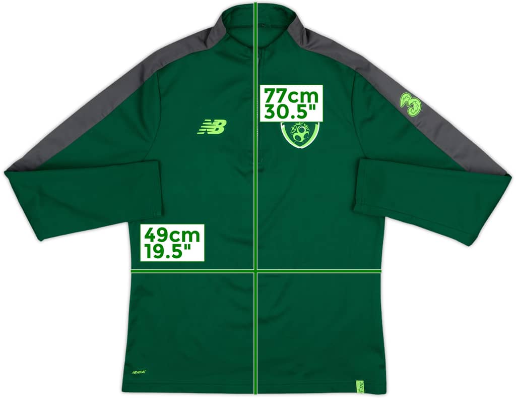 2017-18 Ireland New Balance 1/4 Zip Training Top - 8/10 - (M)