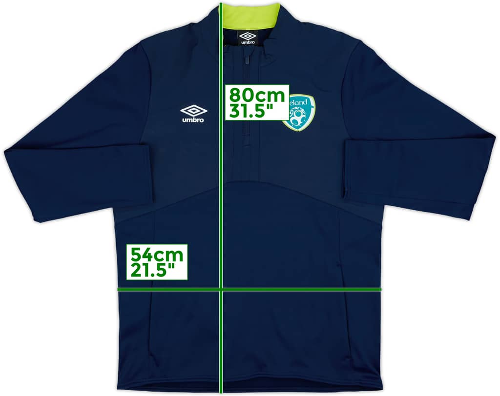 2016-17 Ireland Umbro 1/4 Zip Training Top - 7/10 - (L)