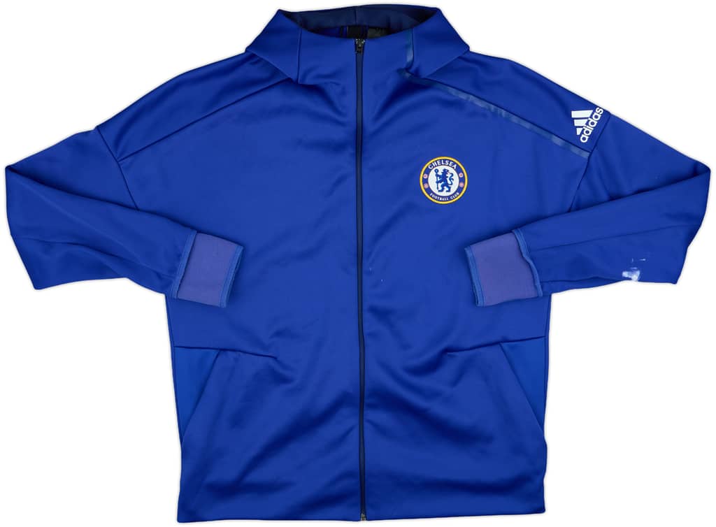 2016-17 Chelsea adidas Hooded Track Jacket - 7/10 - (XL)