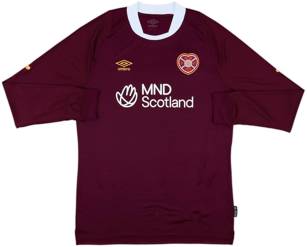 2022-23 Hearts Home L/S Shirt - 9/10 - (L)