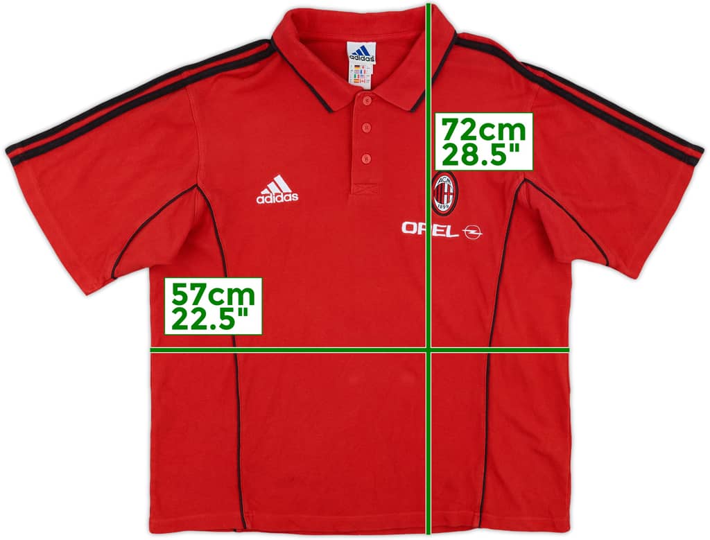 1999-00 AC Milan adidas Polo Shirt - 8/10 - (L)