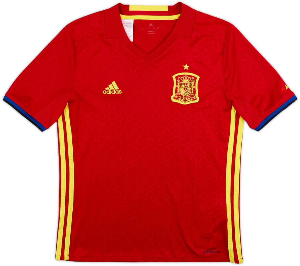 2016-17 Spain Home Shirt - 8/10 - (M.Boys)