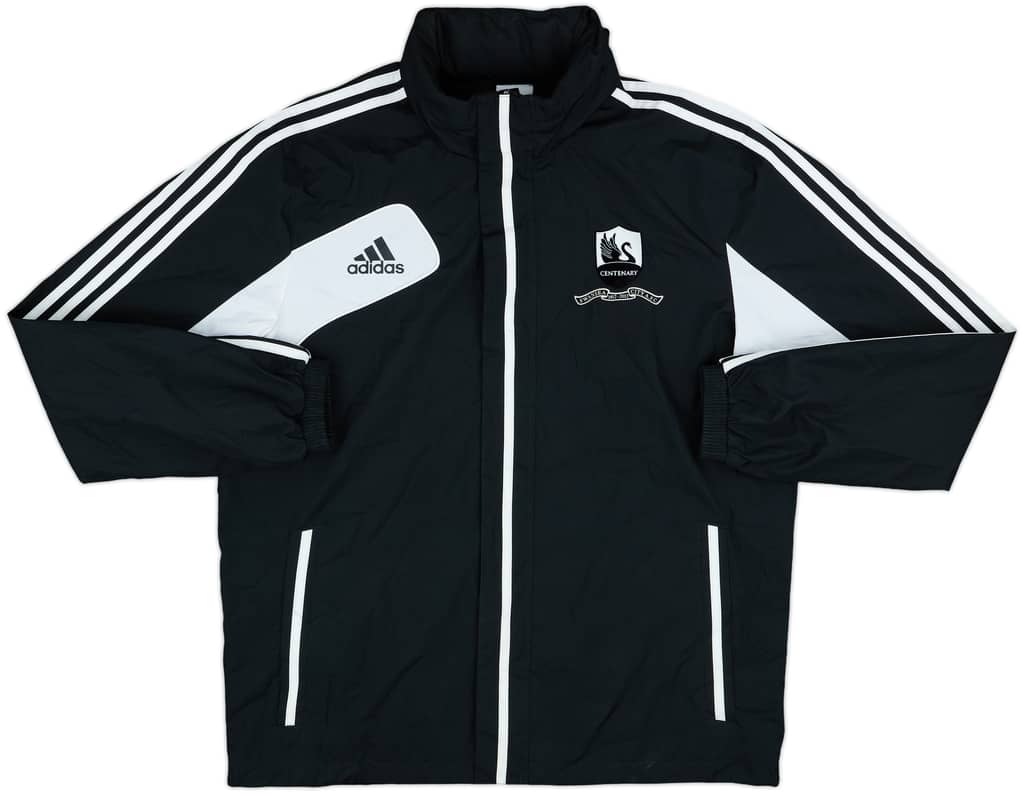 2012-13 Swansea adidas Hooded Rain Jacket - 8/10 - (L/XL)