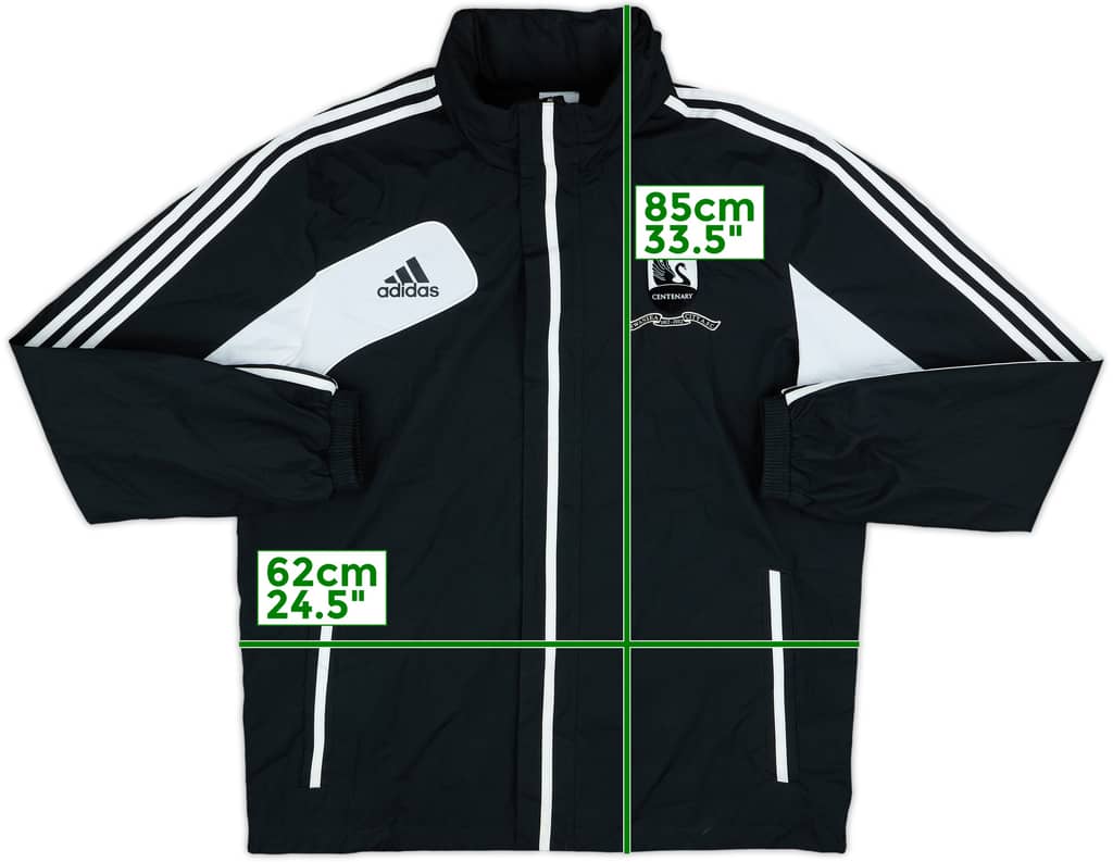 2012-13 Swansea adidas Hooded Rain Jacket - 8/10 - (L/XL)