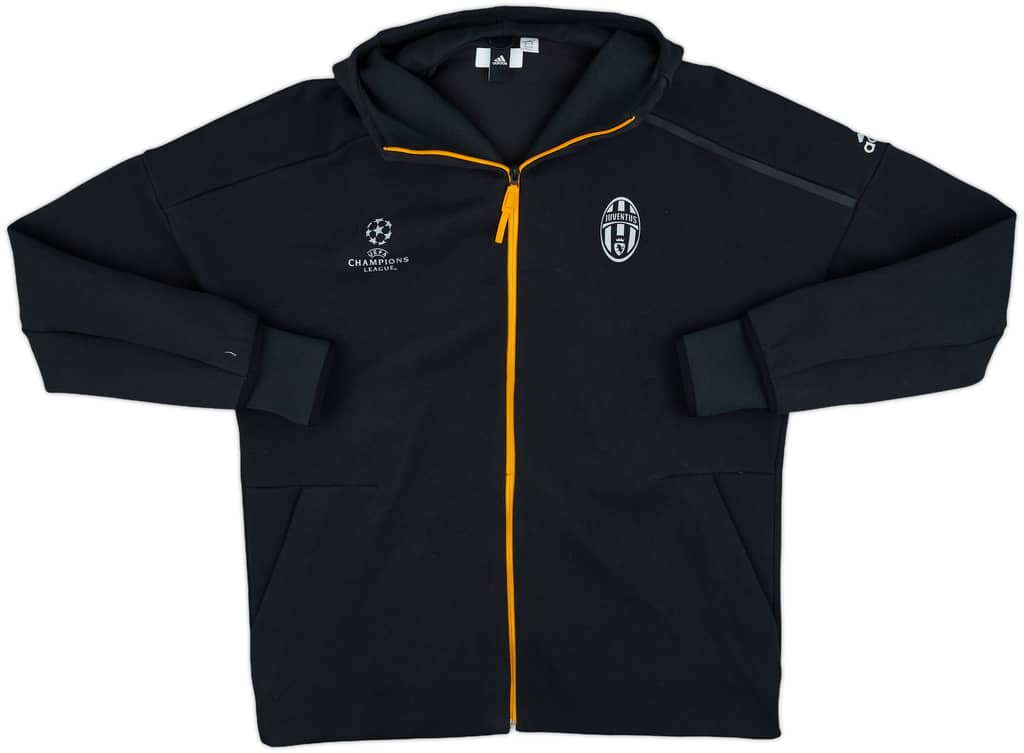 2016-17 Juventus adidas CL 1/4 Zip Hooded Drill Top - 8/10 - (XL)