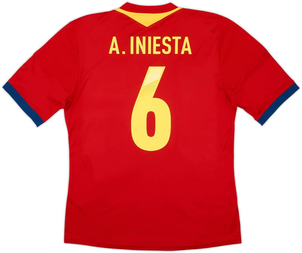 2013 Spain Confederation Cup Home Shirt A.Iniesta #6 - 8/10 - (S)