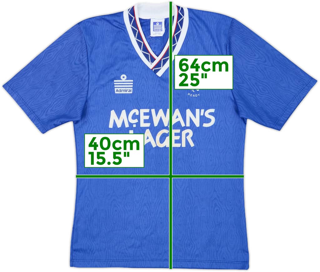 1990-92 Rangers Home Shirt - 8/10 - (L.Boys)