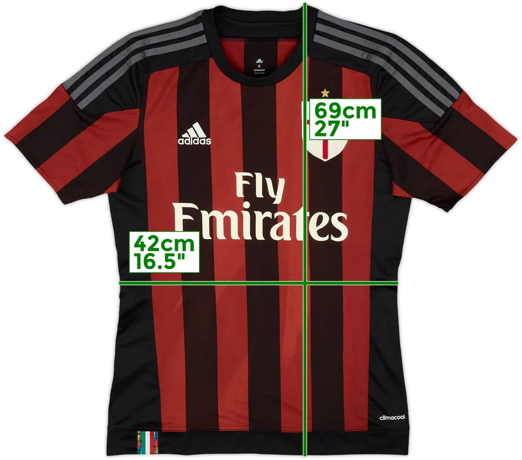 2015-16 AC Milan Home Shirt - 7/10 - (S)