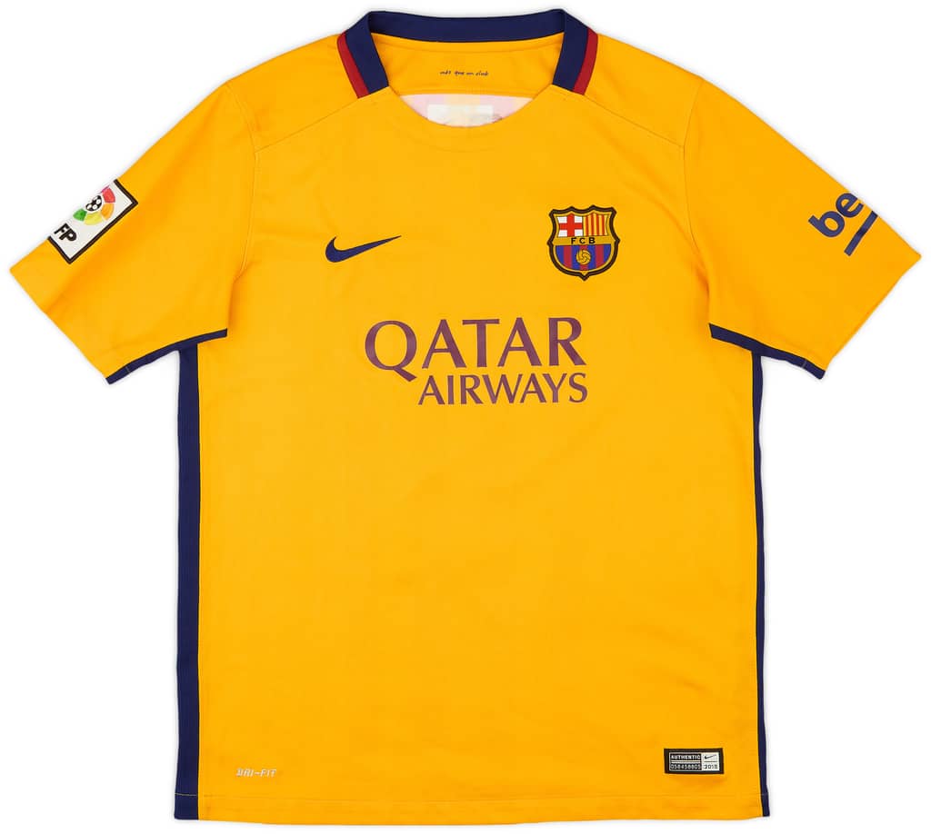 2015-16 Barcelona Away Shirt - 8/10 - (XL.Boys)
