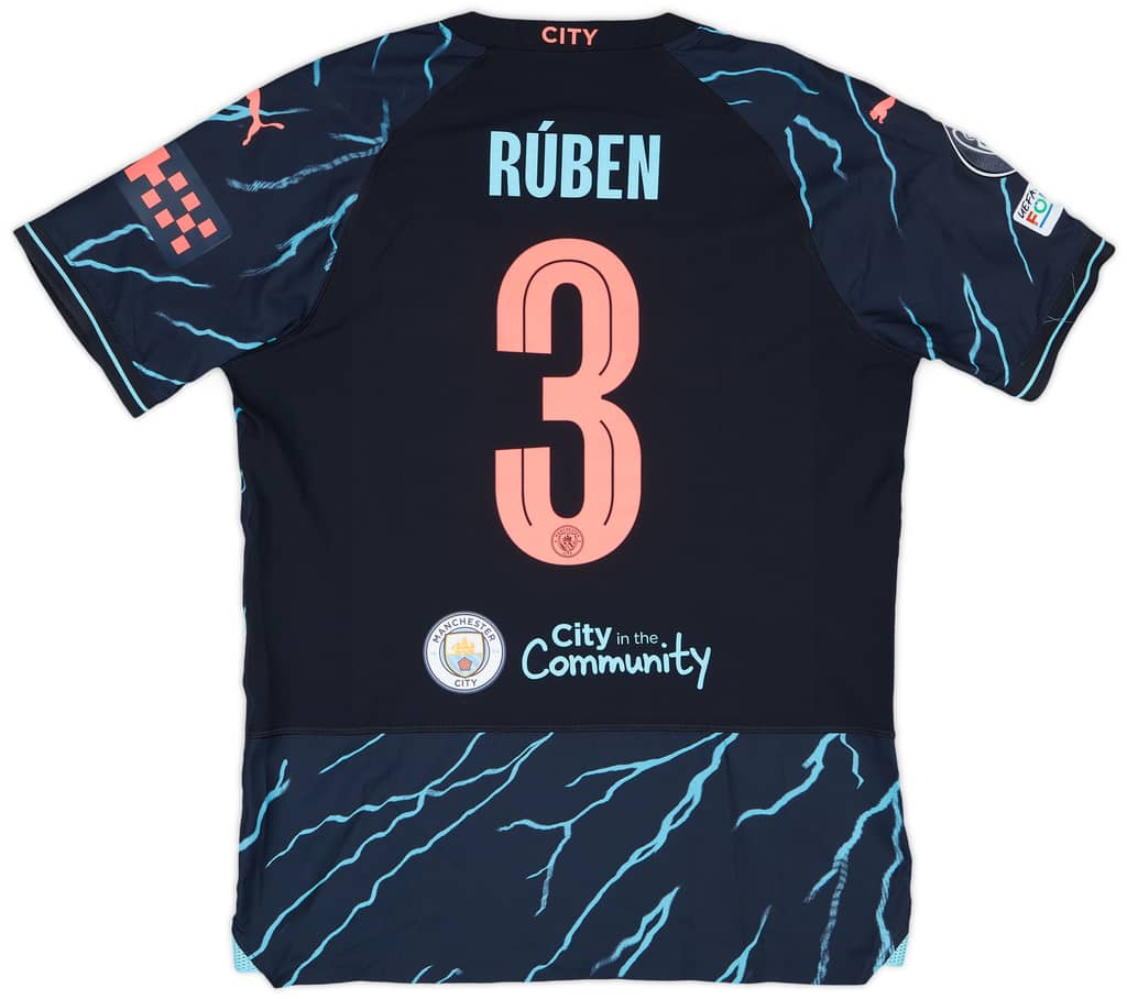 2023-24 Manchester City Match Issue Champions League Third Shirt Ruben #3