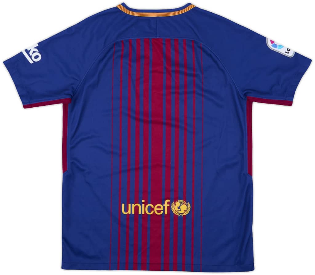 2017-18 Barcelona Home Shirt - 10/10 - (L.Boys)